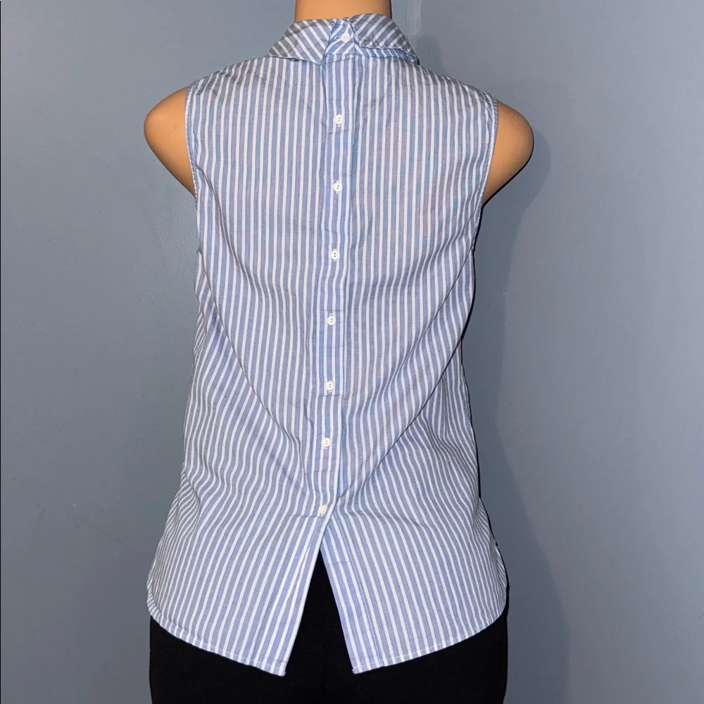 H&M Striped Sleeveless Top With Button Down Back - Size Small - Picture 6 of 7